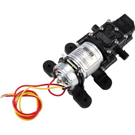 DC 12V pompe à eau à membrane haute pression, pompe de pulvérisateur électrique auto-amorçante avec interrupteur de pression 100PSI 4L/Min pour RV caravane bateau nettoyage (1/5)