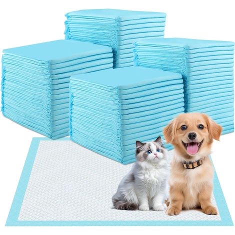 100 PCS Alaise pour Chien, 60×60 cm Tapis absorbant Chiot et Chat, Tapis de Propreté Animaux de Compagnie avec 6 Couches, il Est Capable de Sécher Rapidement et Empêche les Infiltrations D'eau (1/5)