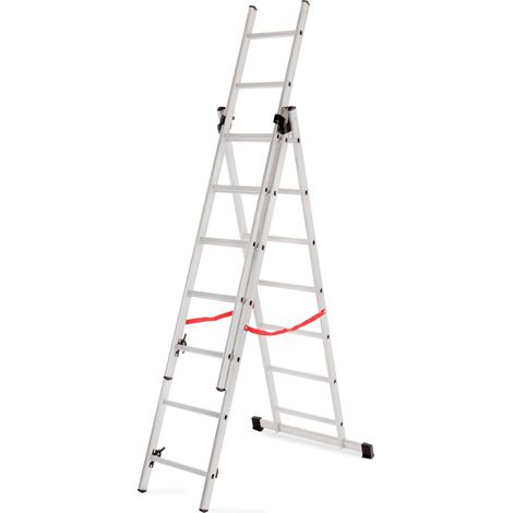 AWTOOLS DRABINA ALUMINIOWA BASIC  3x7 STOPNI 150kg
