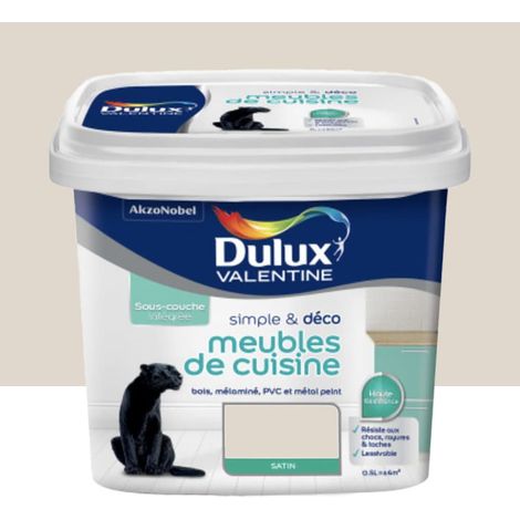 Peinture Meubles de cuisine Dulux Valentine Simple & Déco Lin ivoire 0,5 L (1/2)