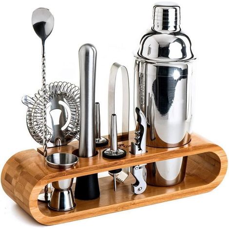 Kit d'outils de barman - TEMPSA - 10PCS - Acier inoxydable - 750ML - Compatible lave-vaisselle