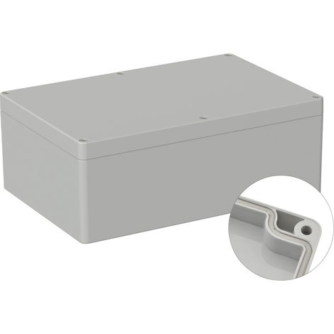 TRU COMPONENTS TC-9065688 Industrie-Gehäuse 240.3 x 160.3 x 90 ABS Lichtgrau (RAL 7035) 1 St. (1/2)