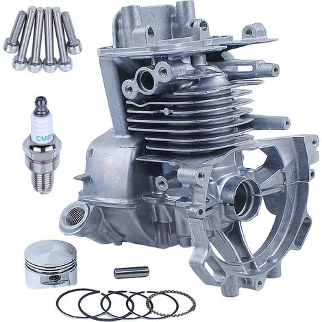 Kit bulloni pistone e carter motore LinDuxe da 35 mm compatibile con Honda GX25 GX25N HHT25S Ricambi per tosaerba con carter motore e candela di ricambio per 10100-Z3E-406 90009-Z0H-003 90010-Z0Z-003