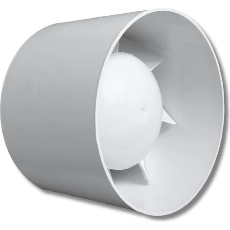 1 Ventilateur en ligne, Diamètre 150mm, Plastique ABS, Protection IPX2, Pour conduit de ventilation