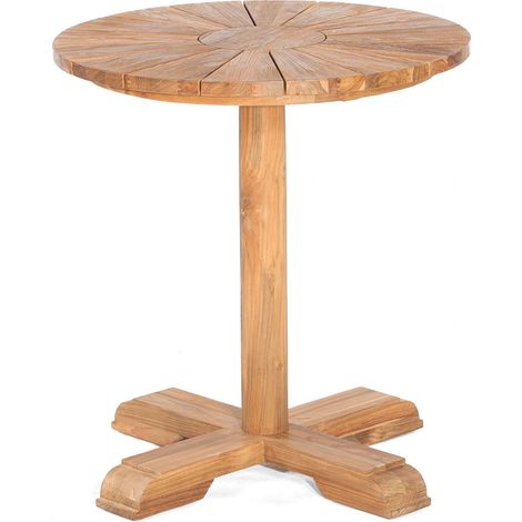 Sonnenpartner Solis Gartentisch rund Teakholz Old Teak Tisch Esstisch Ø 70 cm