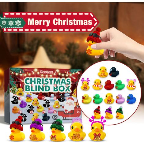 Calendrier de l'Avent Canard en caoutchouc, 24 cases, esprit de Noël, calendrier de l'Avent jouet canard en caoutchouc, cadeau surprise (1/5)