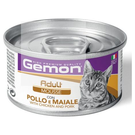 Gemon Gatto Mousse 85gr Adult Pollo e Maiale