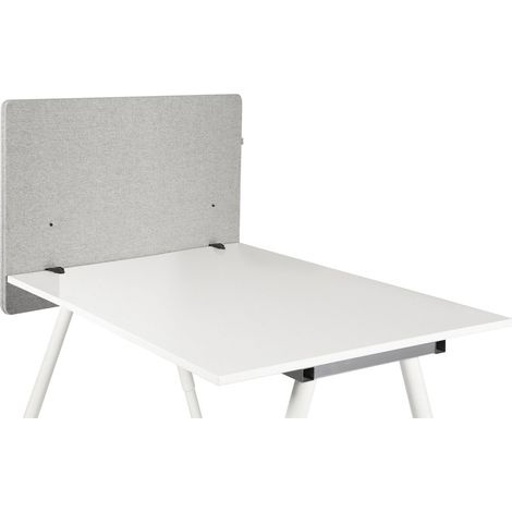 Akustik Tischtrennwand FLEXMIUT D SIDE 80 cm hellgrau hjh OFFICE (1/5)