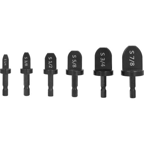 6Pièces Lot Embout de Perçage Évasement Tube Hexagonal, Kit Aléseur Universel Pratique pour Expansion (1/5)