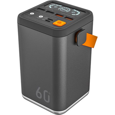 Banque d'énergie 60000mAh Charge Rapide Grande Capacité Externe Portable 36W Batterie de Secours pour Extérieur