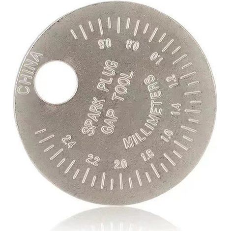 Modified and repaired measuring tools, spark plug gap measuring tools, metric and imperial coin type spark plug gauges INCH (1/4)