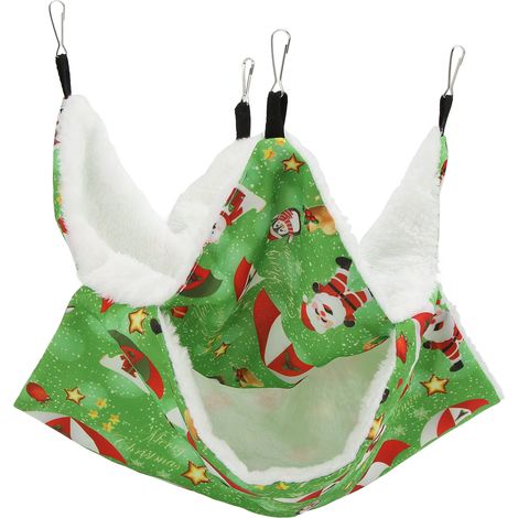 Hamac double couche pour hamster, lit suspendu, hamac pour cage de petit animal pour hamster et cochon d'Inde, hamac double vert (1/5)