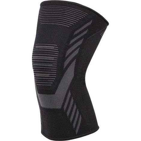 Genouillère de compression adaptée aux sports tels que la course à pied, l'haltérophilie, le basketball et le volleyball - Noir (L) (1/5)