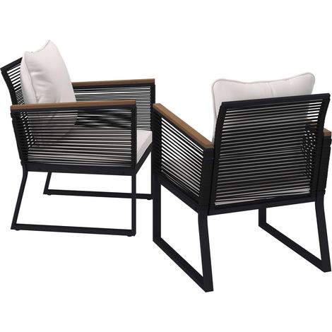 Mömax Gartensessel-Set 2-er Set Toni Creme Metall/Textil (1/5)