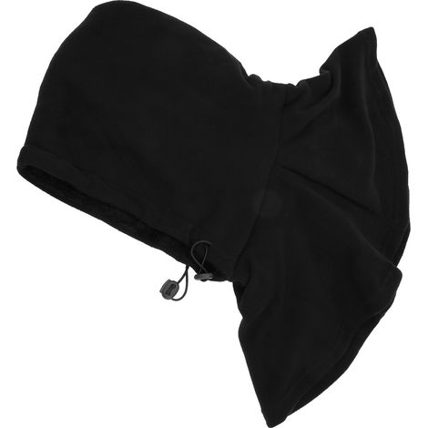 Cagoule de cyclisme, châle, bonnet, polaire épaisse et chaude pour les activités de plein air (noir) (1/5)