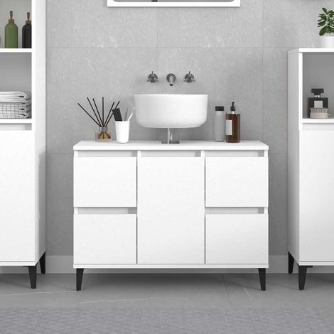 vidaXL Sink Cabinet White 80x33x60 cm Engineered Wood (1/5)