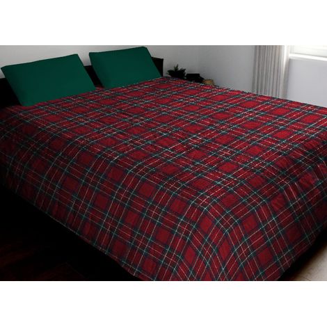 Trapunta Piumone Invernale 300gr Cotone Made Italy Disegno Scozzese Kilt Rosso, misuraPiazza E MezzacoloreKilt Rosso (1/5)