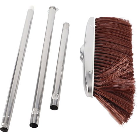 Balai en acier inoxydable à long manche pour le nettoyage des sols, idéal pour la maison, la cuisine, le salon ou le bureau. Balai rouge simple. (1/5)