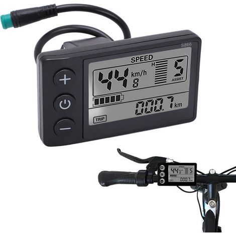 LCD screen for electric bike, waterproof GPS 24V 36V 48V, speedometer and odometer (1/5)