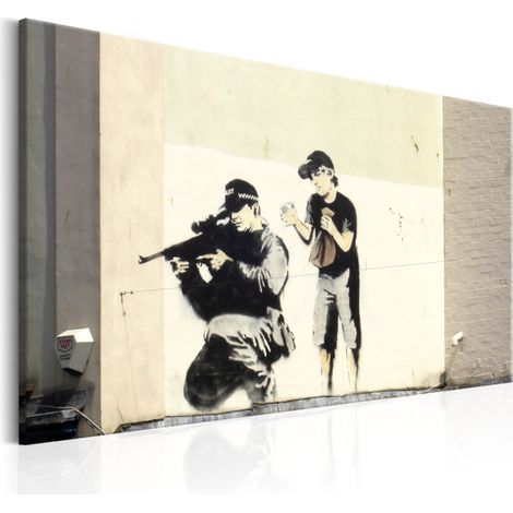 Tableau Imprimé "Sniper & Child - Banksy" 40 x 60 cm (1/2)