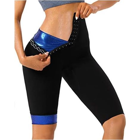 Sauna Pants - Leggings - Thermo-Polymer Et Maille Respirante - Taille Haute Avec Entrejambe Aéré - Pour Fitness Yoga Course - 1 Pièce (1/3)