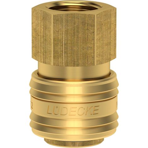 Lüdecke Schnellverschlusskupplung NW 7,2mm, Messing, Serie ES, IG G3/8 (1/2)