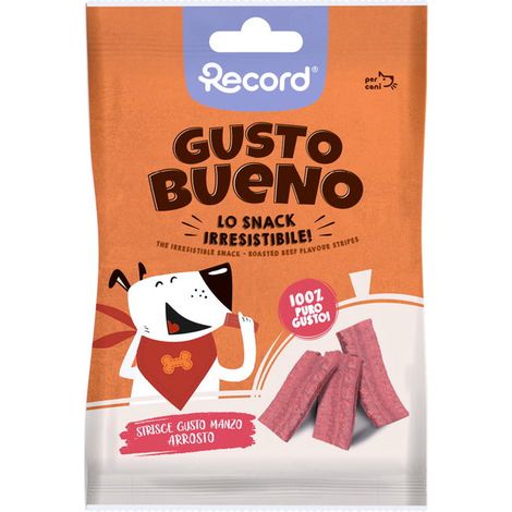 Gusto Bueno Strips mit Roastbeef-Geschmack für Hunde 24 Packungen x 50 g pro Stück. (1/2)