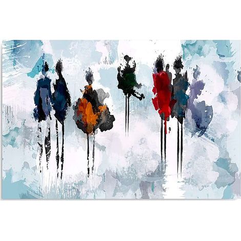 Tableau bois arbre de peinture - 80 x 60 cm (1/4)