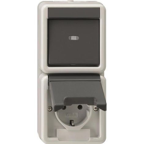 Interruttore Gira 417630 IP44 impermeabile 18x9 cm