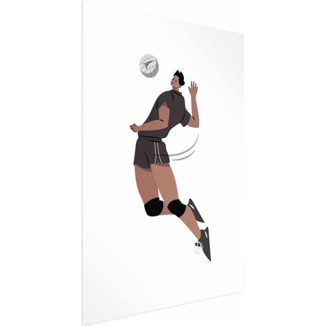 Poster – Volleyballspieler vor hellem Hintergrund – Illustration (1/4)