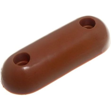 One Stop DIY Lot de 4 amortisseurs ovales en caoutchouc pour lunette WC avec vis Marron clair 60 x 22 x 12 mm