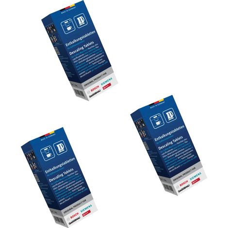 Ersatzteil - Packung mit 3 Boxen mit 6 original TASSIMO Entkalkungstabletten - - BOSCH, SIEMENS, NEFF, DELONGHI