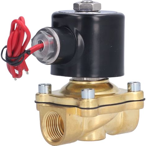 Électrovanne à membrane laiton 0-1.0MPa, raccord 1/2 pouce, normalement fermée, pilote électrique 24V DC, robinet solénoïde pour irrigation. (1/5)