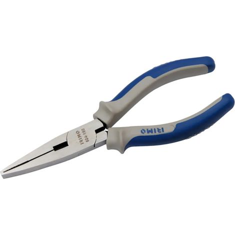 Zange irimo flat nose pliers 180 mm ergonomische Griffe fein gezahnt