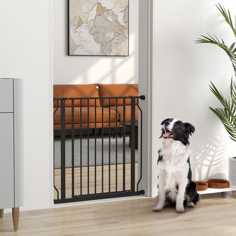 Blanc YaKu - Portail de sécurité large pour chiens, avec pression de porte, pour les portes, couloirs, escaliers