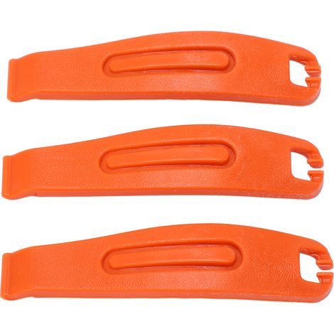 3-teiliges, robustes Fahrradreifenheber-Set, ergonomisches Werkzeug für Rennrad- und Mountainbike-Reifen, leuchtend orange (1/5)