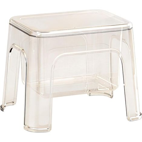 Small Shower Stool Clear Bathroom Portable Chair with