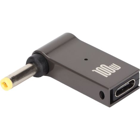 Adaptateur de Charge USB-C vers DC 4.0x1.7mm PD, Adaptateur 100W PD USB C vers DC 20V 4.0mm, Déclencheur D'émulateur PD Coudé à 90 Degrés, pour Ordinateur Portable avec Port de Charge 4.0x1.7mm (1/5)