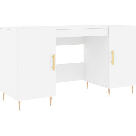 Maison Exclusive - Schreibtisch Weiß 140x50x75 cm Holzwerkstoff