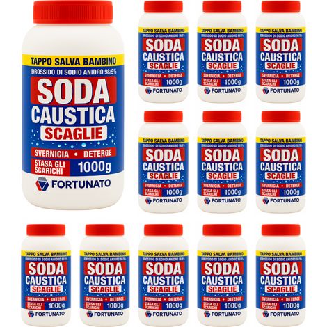 Soda caustica scaglie incrostazioni e vernici cucina garage bagno 1 kg pezzi 12 (1/5)
