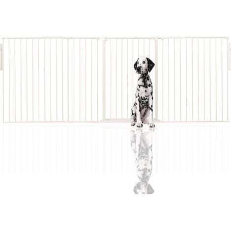 Bettacare Premium Extra Tall Multi Panel Flexible Dog Barrier, up to 272cm Wide, White, 105cm Tall
