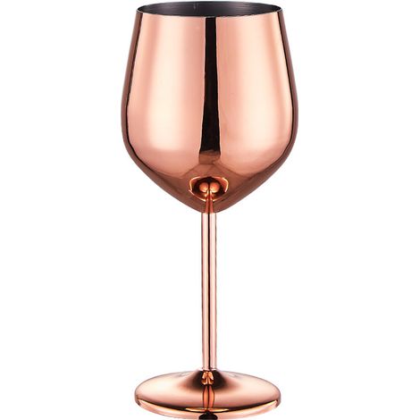 Verres À Vin Lot De 2 En Acier Inoxydable Cuivre Métal Verre À Vin Gobelet À Vin Rouge Goodnice (1/5)