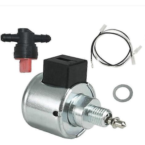 Électrovanne d'arrêt de carburant 846639 compatible avec le moteur des équipements de jardinage B & Stratton 694393 33R877-0032-G1-JXLGV (1/5)