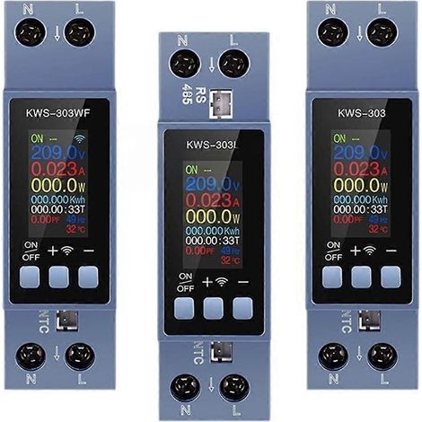 Disjoncteur intelligent Tuya WIFI 40 A avec voltmètre, ampèremètre et wattmètre AC85-290 V (1/5)