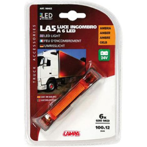 Feu encombrement position 6 LEDs rouge 24V