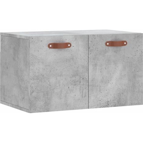 Armadio da parete moderno pratico portaoggetti 60 x 36,5 x 35 cm in legno multistrato grigio cemento 020048828