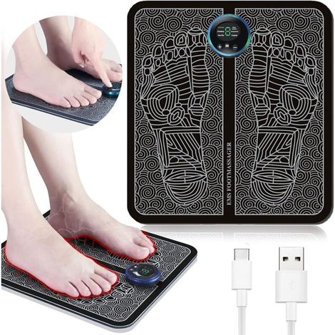 SABIR Masseur de Pieds Électrique, Appareil de Massage des Pieds Électrique EMS avec 6 Modes,Massage des Pieds Rechargeable par USB pour Soulager la Douleur et la Circulation Sanguine—— (1/5)