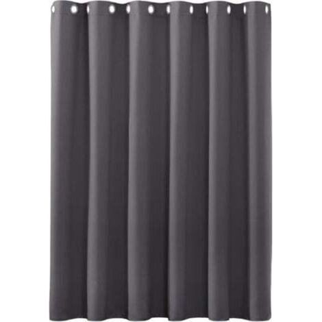 Rideau Occultant Lot de 1, 132 x 160 cm Doux et Esthétiques Rideaux Occultant pour Salon et Chambre Décoration Maison Lavable pour Chambre Salon, Gris Foncé (1/5)