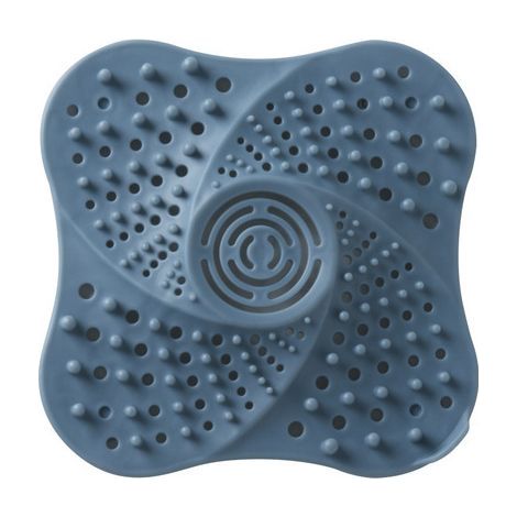 2 Duschfilter, Bodenablauffilter, Duschstopfen mit Verstopfungsschutz, Badezimmerstopfen, Werkzeug zum Reinigen des Toilettenabflusses (blau) (1/5)