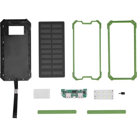 Lot portable 20000mAh recharge rapide double USB banquette d'alimentation polaire vert (1/5)